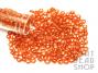 Size 6-0 Seed Beads - Transparent Silver Lined Orange